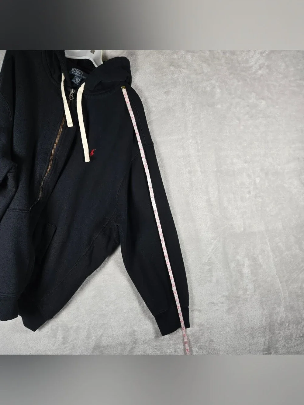 Polo Ralph Lauren Full Zip Fleece Hoodie Mens Size 4XB Black Red Pony Logo